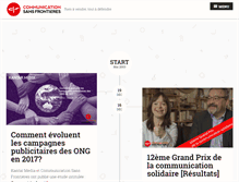 Tablet Screenshot of communicationsansfrontieres.org